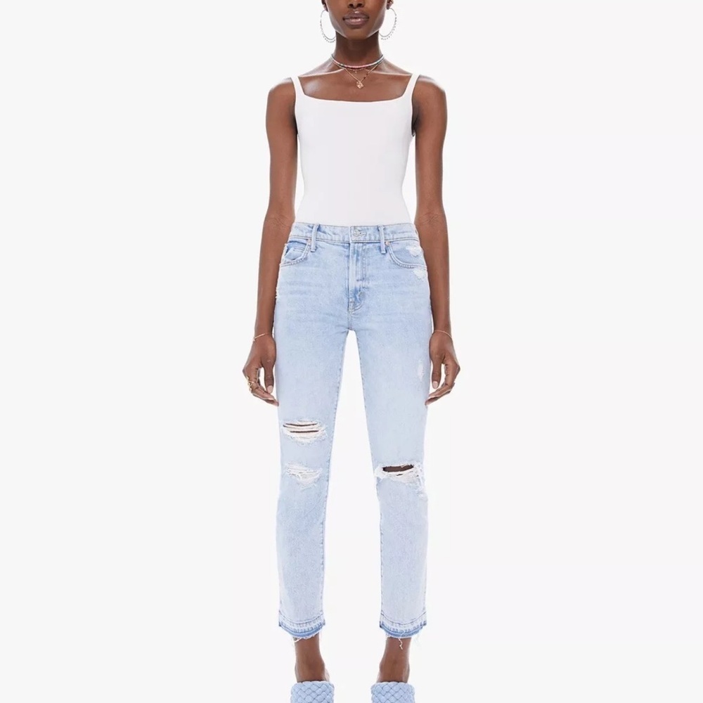 NWT Mother Superior The Rascal Ankle Undone Hem Vacation Temptation‎ Sz 25 $288